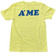 AME Bubble Font Logo T-Shirt Yellow / Small