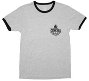 Cinema Collegiate Ringer T-Shirt Heather Gray/Black - Small