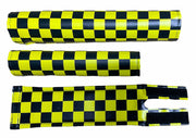 FLITE BMX CHECKERED RETRO PADSET Black w/ Yellow