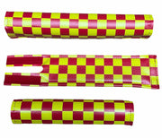 FLITE BMX CHECKERED RETRO PADSET Red w/ Yellow