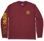 Kink Branded Long Sleeve Shirt Maroon/Small
