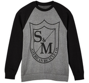 S&M Big Shield Crew Neck Sweatshirt Nickel/Black / Small