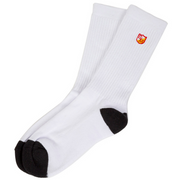 S&M Block Socks White (Size: 9-11)