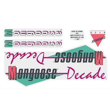 1987 Mongoose Decade Decal Set