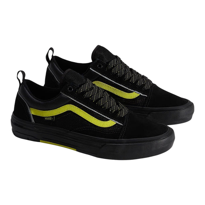 Vans Skate Old Skool Wafflecup Shoes (Reflective Black Lime)