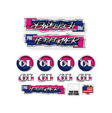 1987 GT PRO Performer Decal Set