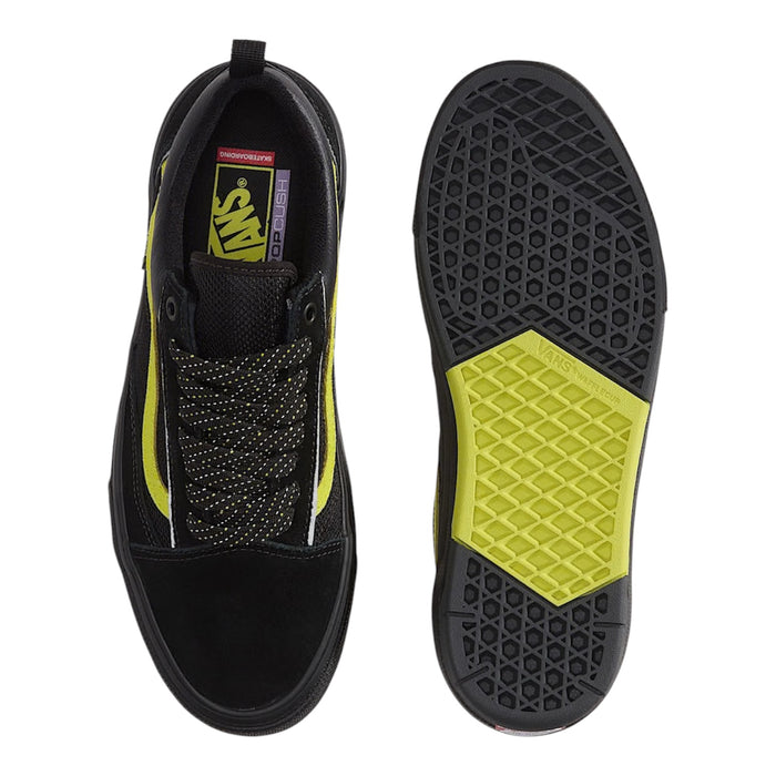 Vans Skate Old Skool Wafflecup Shoes (Reflective Black Lime)
