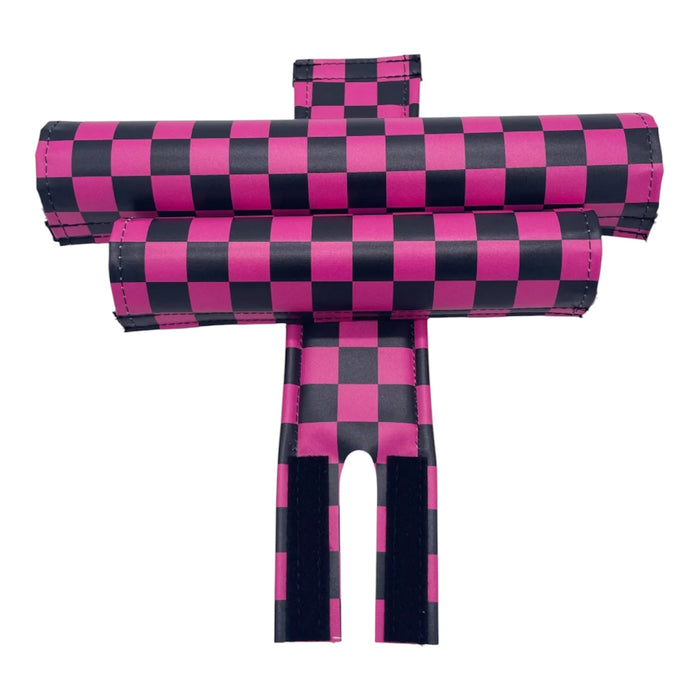 Flite BMX Checkered Padset for old school and retro BMX bikes at Albe's BMX Bike Shop