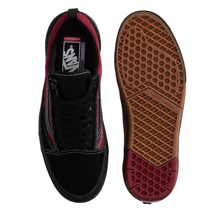 Vans Skate Old Skool Wafflecup Shoes ( Black / Red )