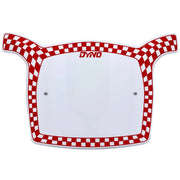Dyno D-1 Stadium Checker Number Plate Red