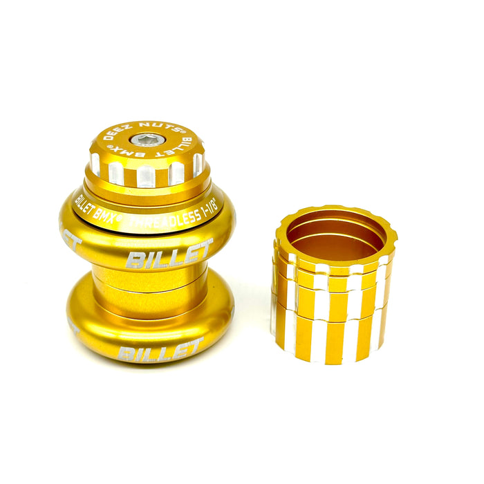 BILLET BMX DEEZ NUTS 12 POINT THREADLESS HEADSET KIT 1-1/8