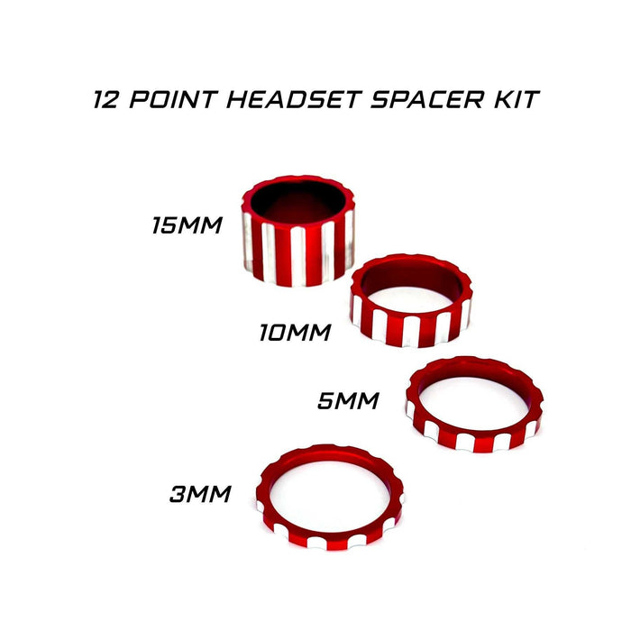 BILLET BMX DEEZ NUTS 12 POINT THREADLESS HEADSET KIT 1-1/8