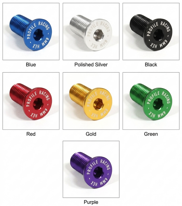 Profile Flush Mount Axle Bolts (Aluminum)