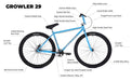 Eastern Bikes Growler 29" Big BMX Cruiser Bike Detail View