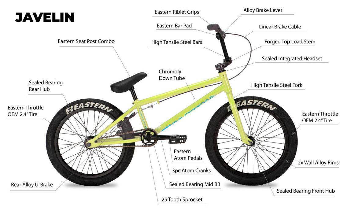 Eastern Bikes Javelin 20" BMX Bike Detail View