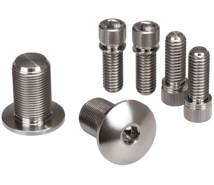 thumbnail image 2 of Porkchop BMX Titanium Crank Hardware Kit For GT Power Series Crankset (Silver) 2 of 3