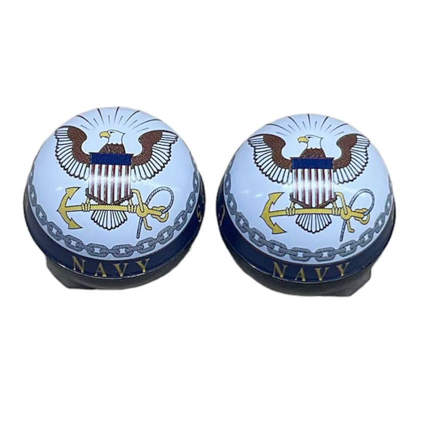 Navy Logo Valve Caps
