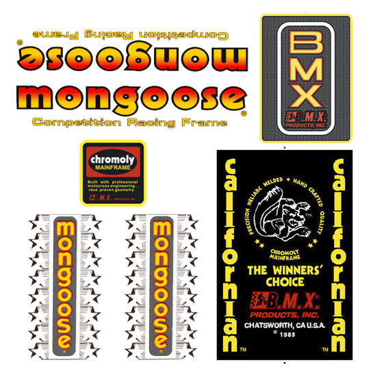 Old School BMX Decal Kits — Albe's BMX