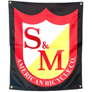 S&M Fabric Banner Shield Logo