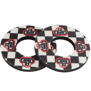 SE Bikes Checkerboard Grip Donuts Black/White/Red