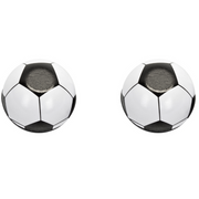 Soccer Ball Valve Caps Black/White