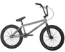 A gray BMX bicycle shown in side profile view against a white background, featuring characteristic BMX components including small frame, thick tires, and handlebar grips.