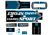 HARO RETRO FRAME DECAL KITS 1988 Decals Team Sport Black/Chrome-Sku # 60138