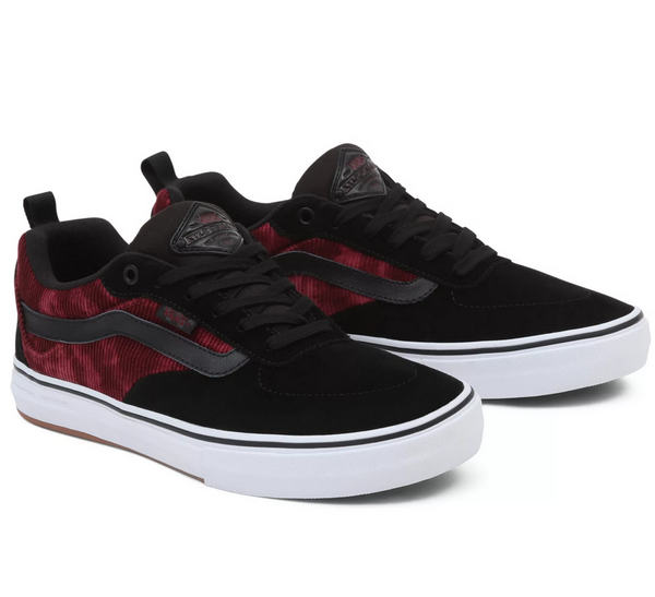 Vans Kyle Walker Pro Shoes Black White Corduroy Red