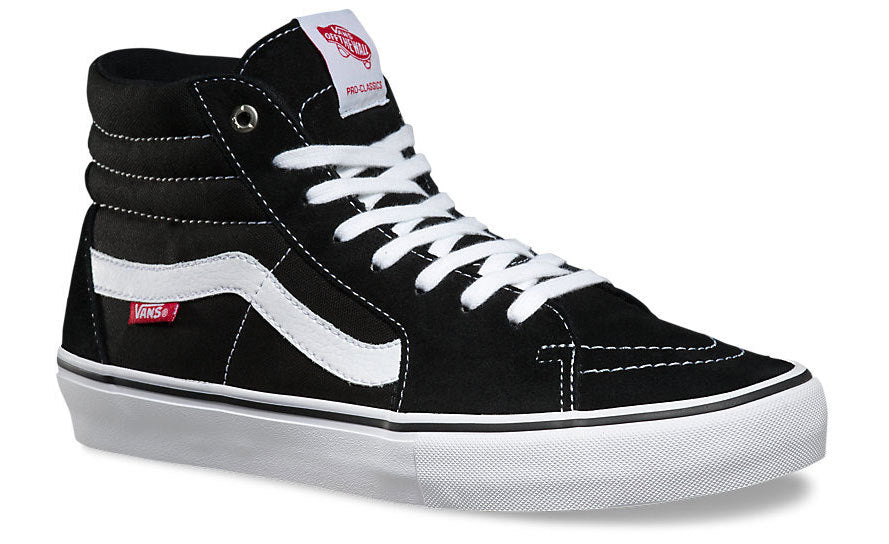 VANS SK8 HI PRO SHOES BLK/WHT