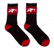 Animal Crew Socks One Size - Black/red