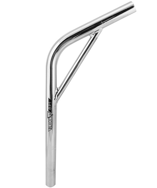 Old School BMX Lay-Back Steel Seatpost – 25.4mm Chrome – No Support
