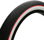 Cult Vans Tires Black w/ White Wall & Red Line - 20