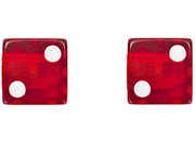DICE VALVE CAPS Clear Red