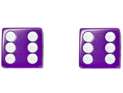 DICE VALVE CAPS Purple/White Dots