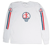 DK Retro Race Long Sleeve Shirt White/XL