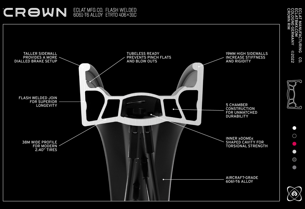 Clapper Crown Sound Rim Eclat Crown Rim — Albe's BMX