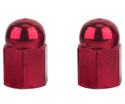 Hex Dome Alloy Valve Caps Ano. Red
