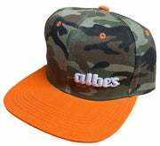 Albe's Classic Snapback Hat Camo/Hunter Orange