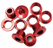 MCS Alloy Chainring Bolts Red