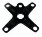 Black metal wall mount bracket with four extending arms in an X-shape configuration, featuring multiple circular mounting holes at the ends and center for securing displays or equipment.