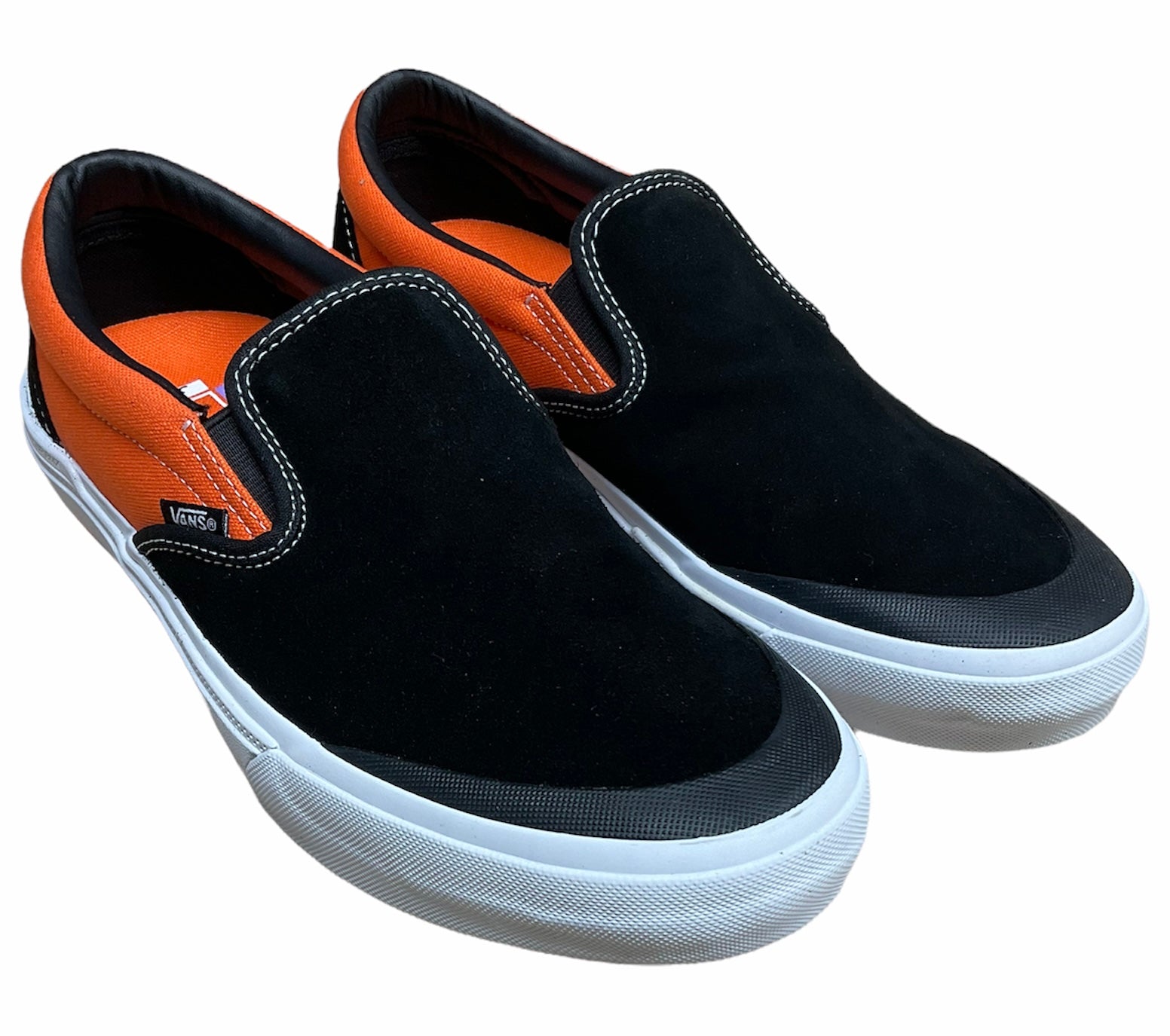 Vans BMX Slip-On Shoes-Black/Neon Orange, 9