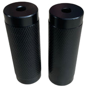 Garage Sale Shit Knurled Alloy Pegs (New) | Black | Drilled for 3/8