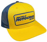 Bicycle Motocross Action Logo Trucker Hat Yellow/Navy - One Size