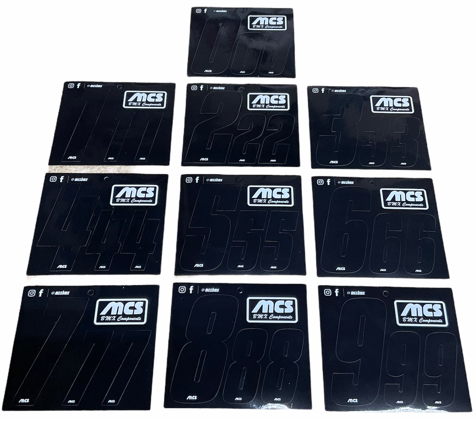 MCS Number Plate Stickers