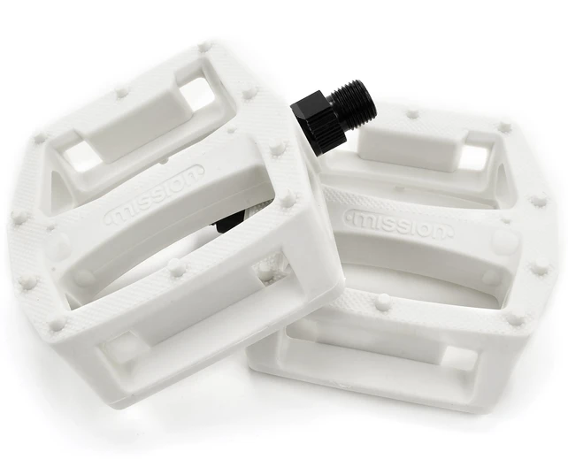 bike pedals white Mission Impulse PC Pedals