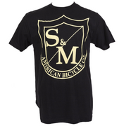S&M Big Shield T-Shirt Black/Cream / Large