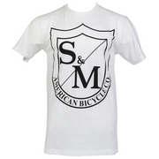 S&M Big Shield T-Shirt White/Black / XL