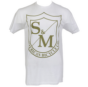 S&M Big Shield T-Shirt White/Dark Khaki / Large