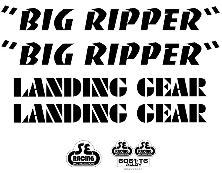 SE Bikes Big Ripper Decal Set