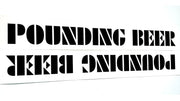 S&M Pounding Beer Stickers Black
